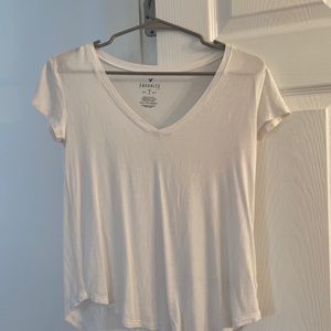 White V-Neck top